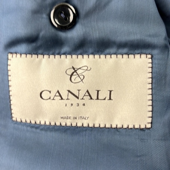 Men's Canali navy blue suit jacket - Picture 10 of 16